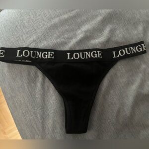 Lounge Black Thong Panty